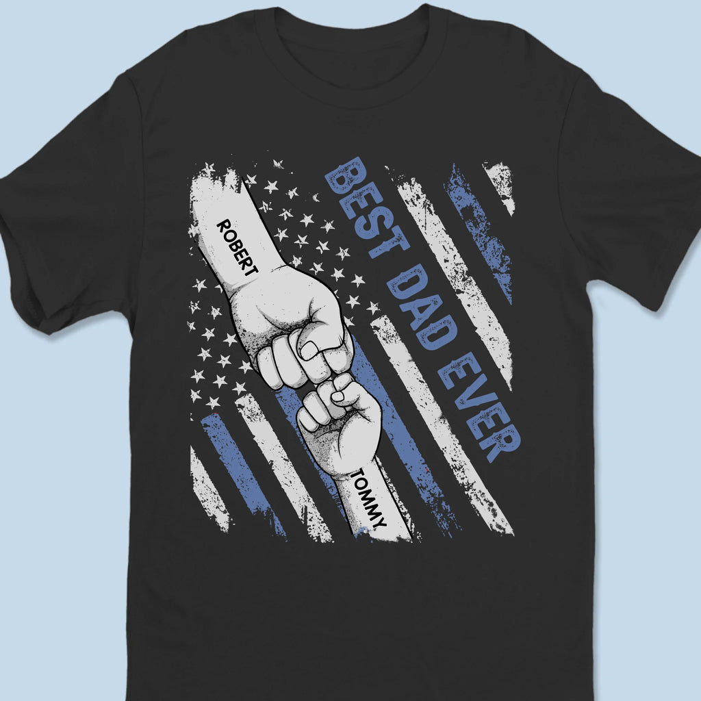 Built On Love And Fist Bumps - Family Personalized Custom Unisex T-shirt, Premium T-shirt, Hoodie - Father's Day, Gift For Dad, Grandpa