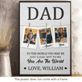 Custom Photo More Than Just A Dad - Family Personalized Custom Vertical Poster - Father's Day, Gift For Dad, Grandpa
