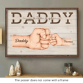Forever Fist-bumping With Love - Family Personalized Custom Horizontal Poster - Father's Day, Gift For Dad, Grandpa