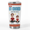One Dad, One Kid And Infinite Chaos - Family Personalized Custom Tumbler - Father's Day, Gift For Dad