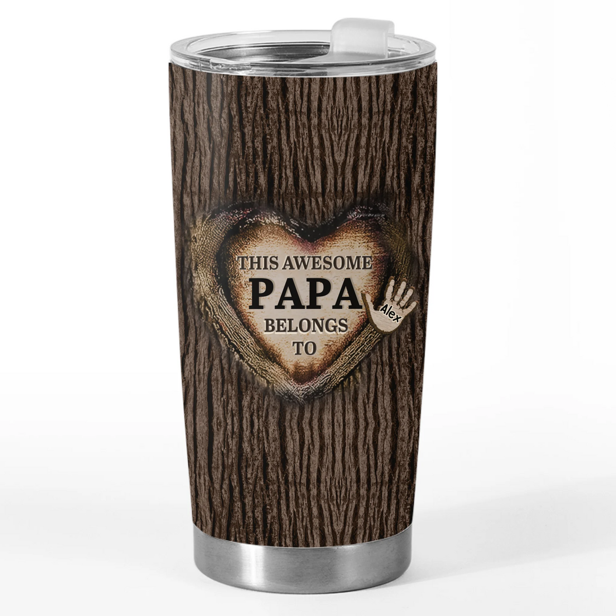 Loved By The Littlest Hands - Family Personalized Custom Tumbler - Father's Day, Gift For Dad, Grandpa