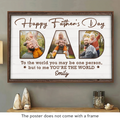 Custom Photo You Make Our World Complete - Family Personalized Custom Horizontal Poster - Father's Day, Gift For Dad, Grandpa