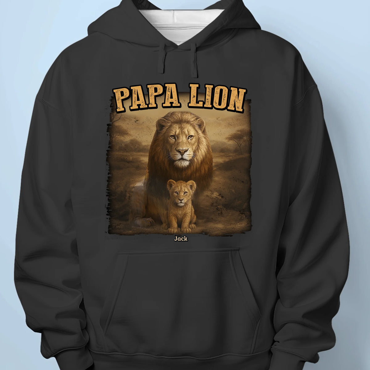 Papa Lion, Forever Proud - Family Personalized Custom Unisex T-shirt, Premium T-shirt, Hoodie - Father's Day, Gift For Dad, Grandpa