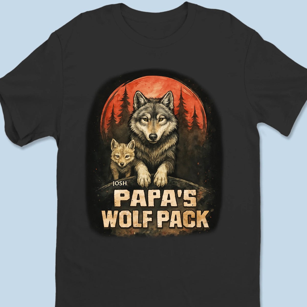 Fierce Love, Strong Pack - Family Personalized Custom Unisex T-shirt, Premium T-shirt, Hoodie - Father's Day, Gift For Dad, Grandpa