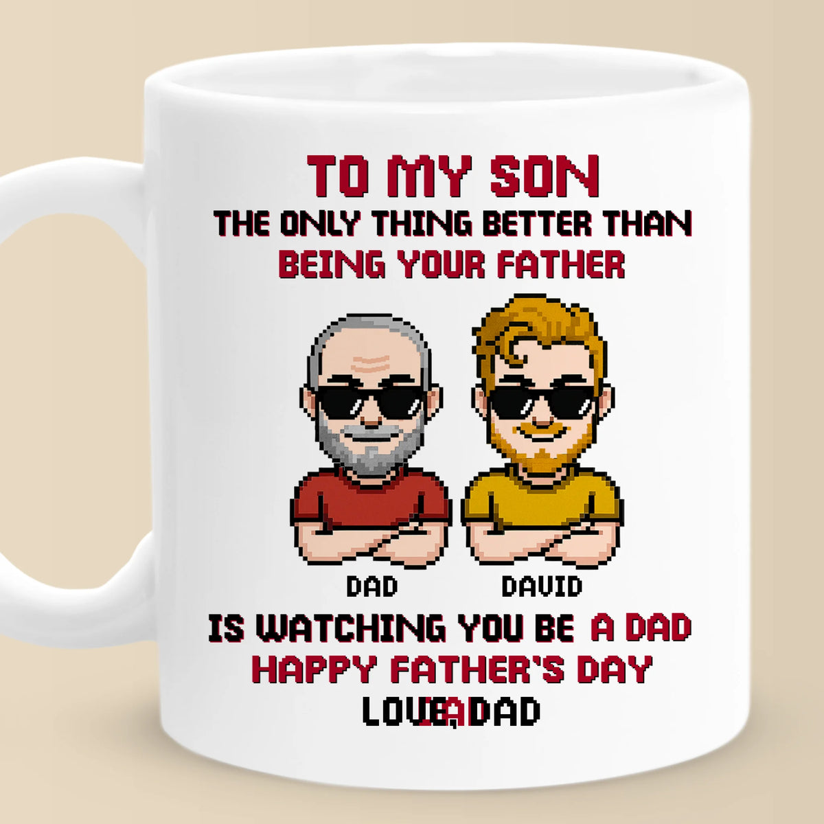 Father Son Team Forever - Family Personalized Custom Mug - Father's Day, Gift For Son