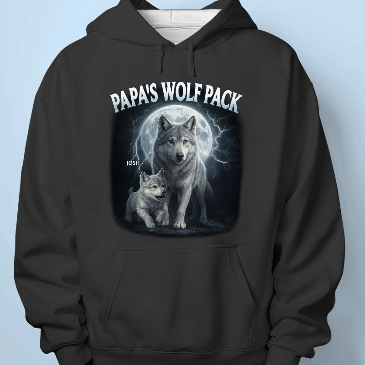 Wolf Pack Forever - Family Personalized Custom Unisex T-shirt, Premium T-shirt, Hoodie - Father's Day, Gift For Dad, Grandpa