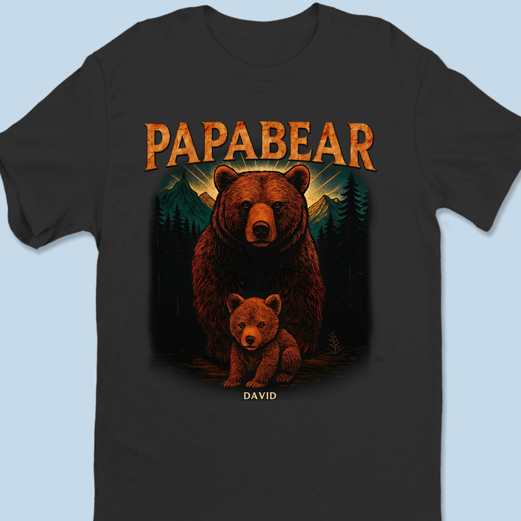 Protected By Papa Bear - Family Personalized Custom Unisex T-shirt, Premium T-shirt, Hoodie - Father's Day, Gift For Dad, Grandpa