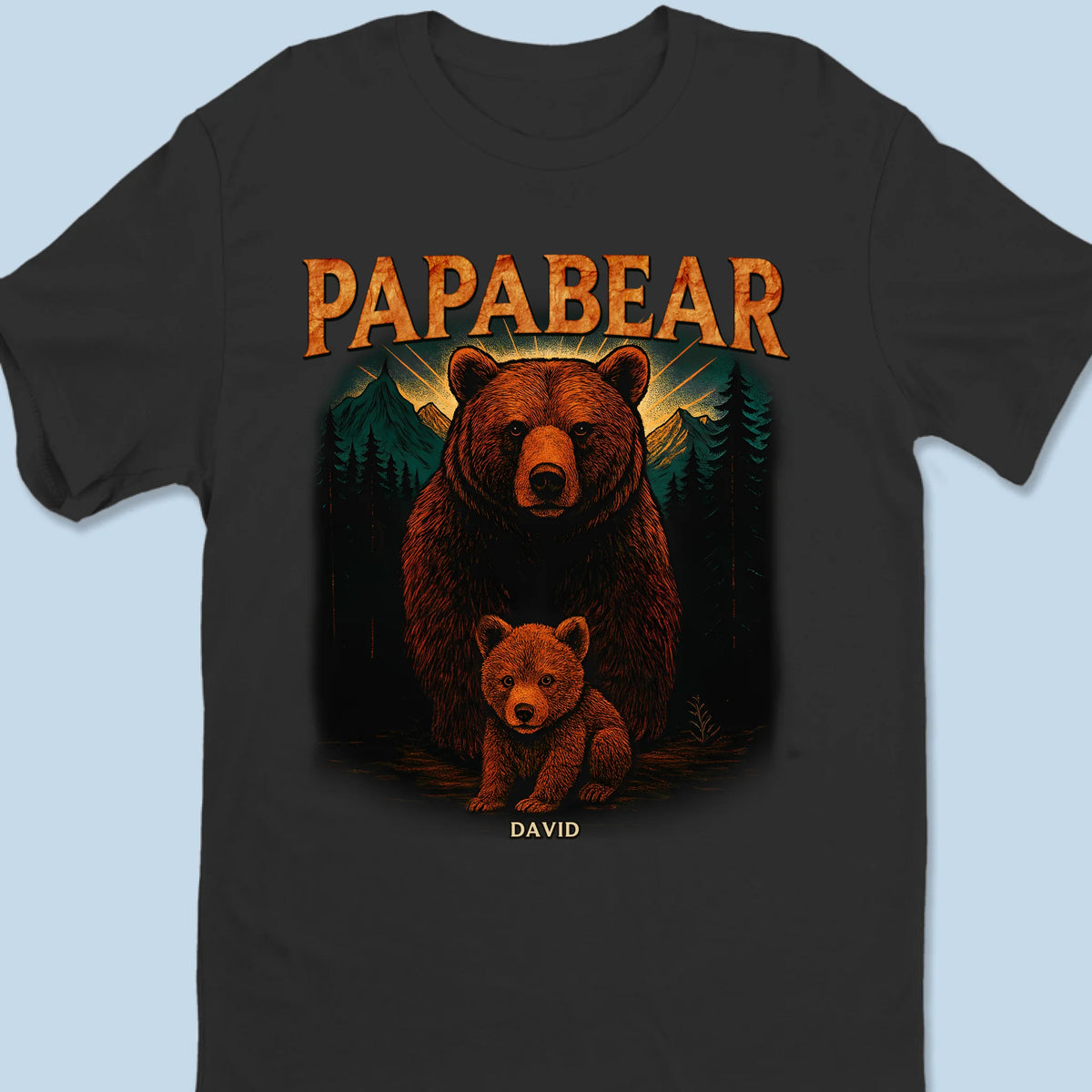 Protected By Papa Bear - Family Personalized Custom Unisex T-shirt, Premium T-shirt, Hoodie - Father's Day, Gift For Dad, Grandpa