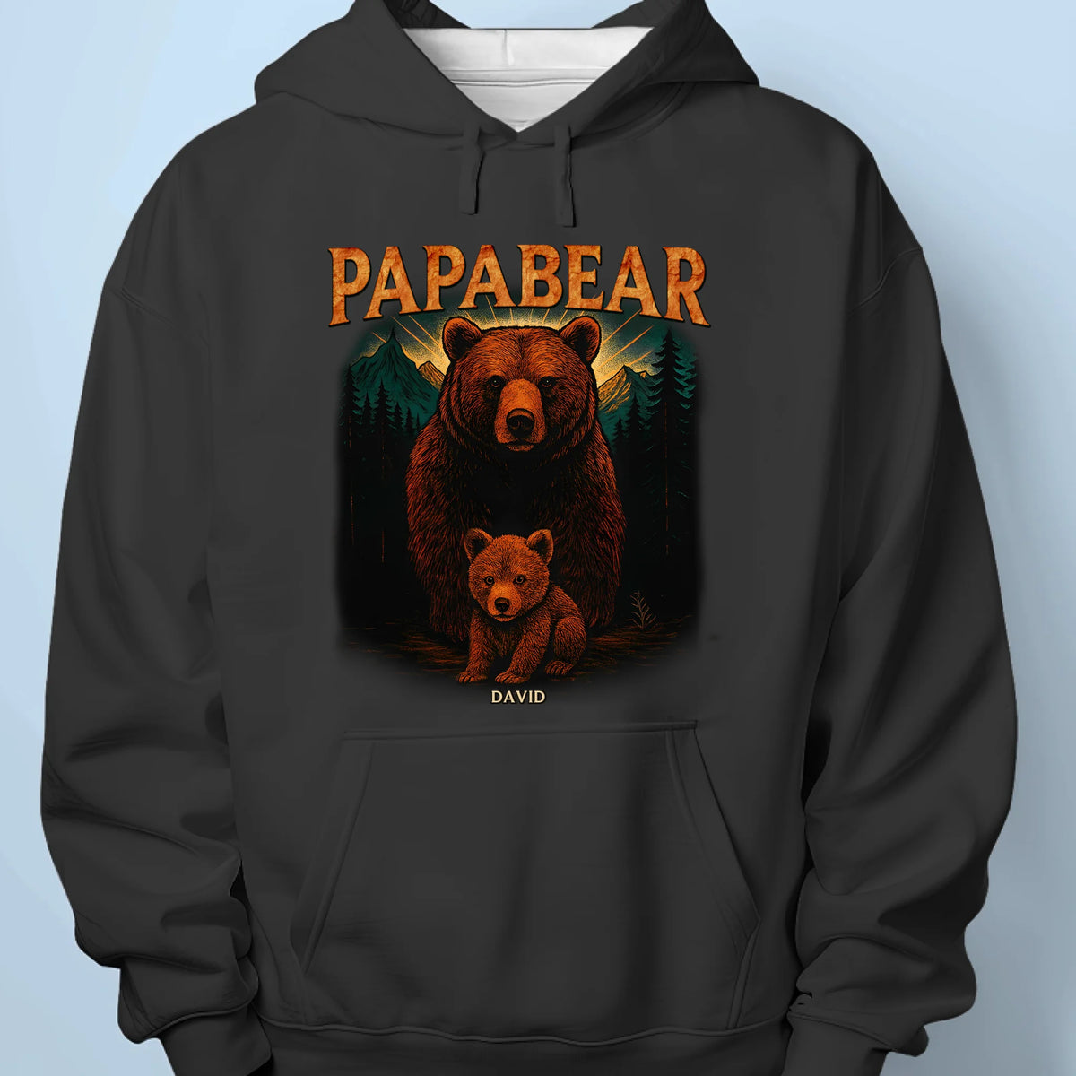 Protected By Papa Bear - Family Personalized Custom Unisex T-shirt, Premium T-shirt, Hoodie - Father's Day, Gift For Dad, Grandpa