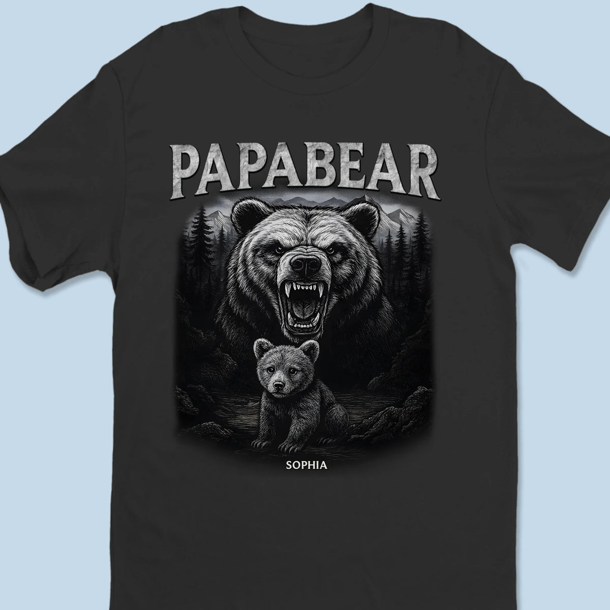Protecting My Cubs, Always - Family Personalized Custom Unisex T-shirt, Premium T-shirt, Hoodie - Father's Day, Gift For Dad, Grandpa