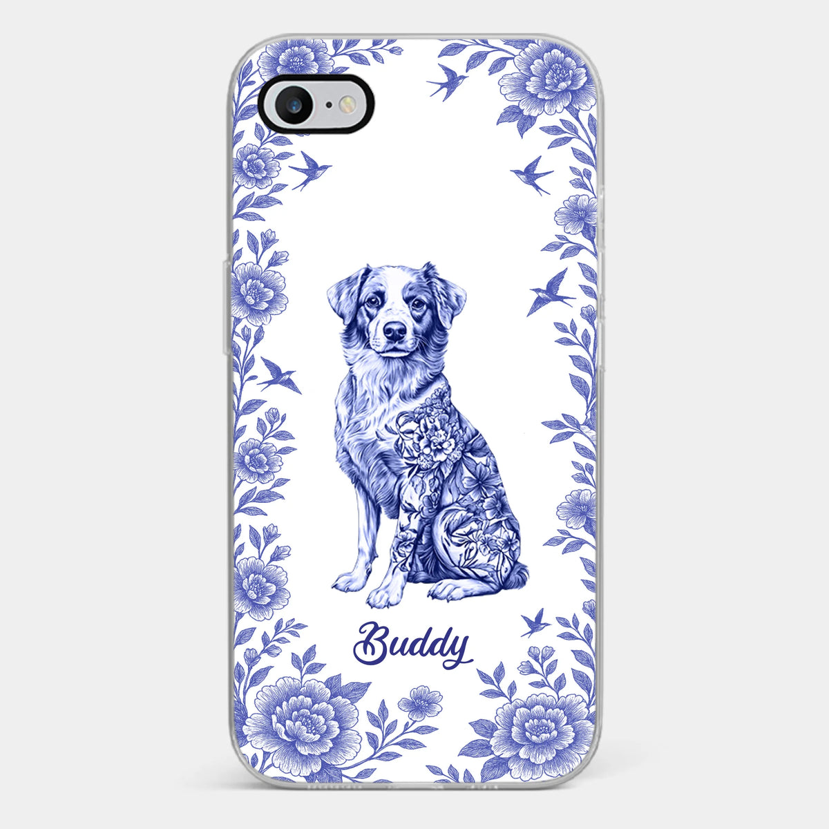 Elegance In Bloom, Love In Fur - Dog Personalized Custom Clear Phone Case - Gift For Pet Owners, Pet Lovers