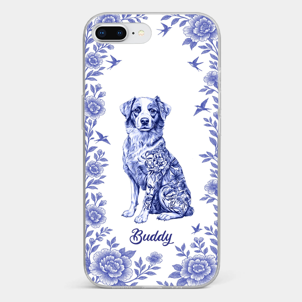 Elegance In Bloom, Love In Fur - Dog Personalized Custom Clear Phone Case - Gift For Pet Owners, Pet Lovers