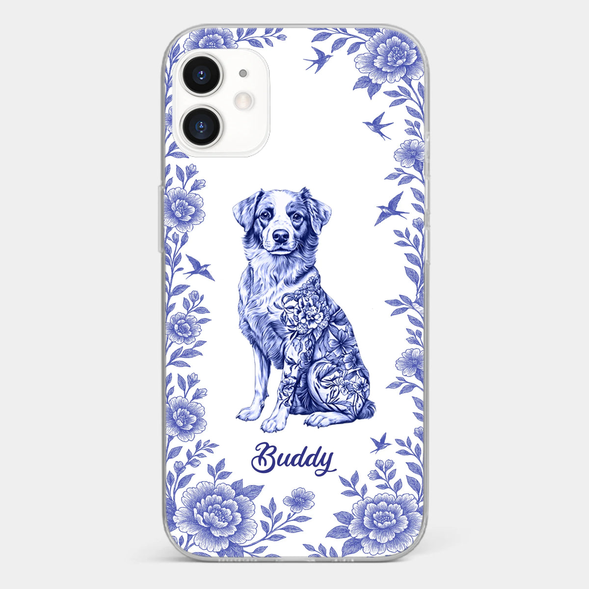 Elegance In Bloom, Love In Fur - Dog Personalized Custom Clear Phone Case - Gift For Pet Owners, Pet Lovers