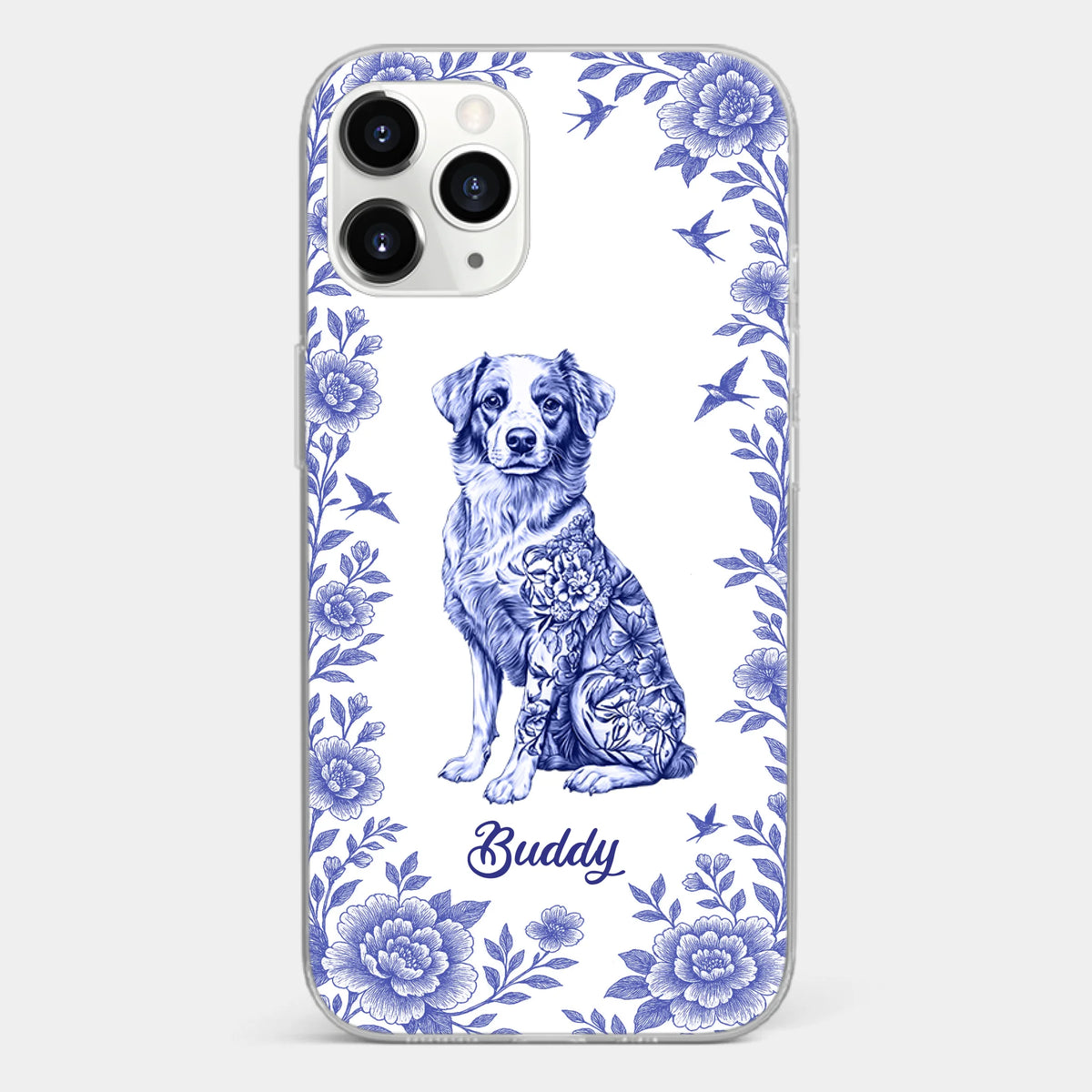 Elegance In Bloom, Love In Fur - Dog Personalized Custom Clear Phone Case - Gift For Pet Owners, Pet Lovers