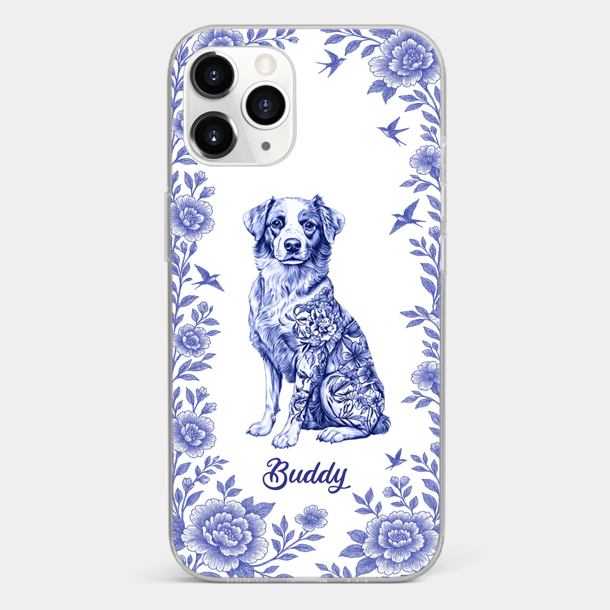 Elegance In Bloom, Love In Fur - Dog Personalized Custom Clear Phone Case - Gift For Pet Owners, Pet Lovers