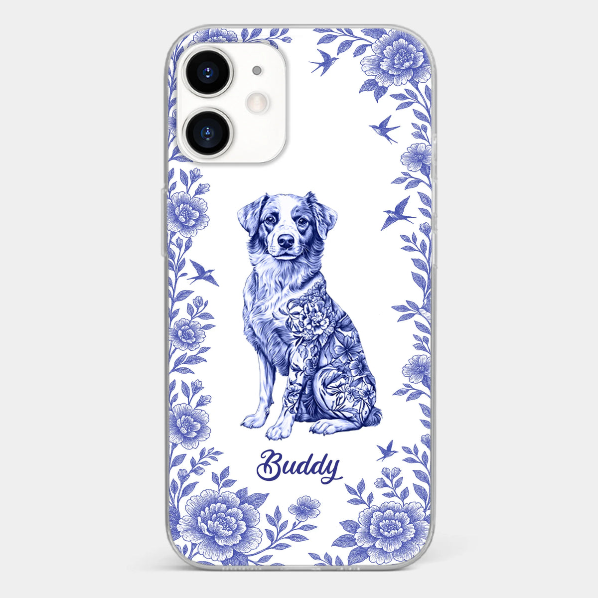 Elegance In Bloom, Love In Fur - Dog Personalized Custom Clear Phone Case - Gift For Pet Owners, Pet Lovers