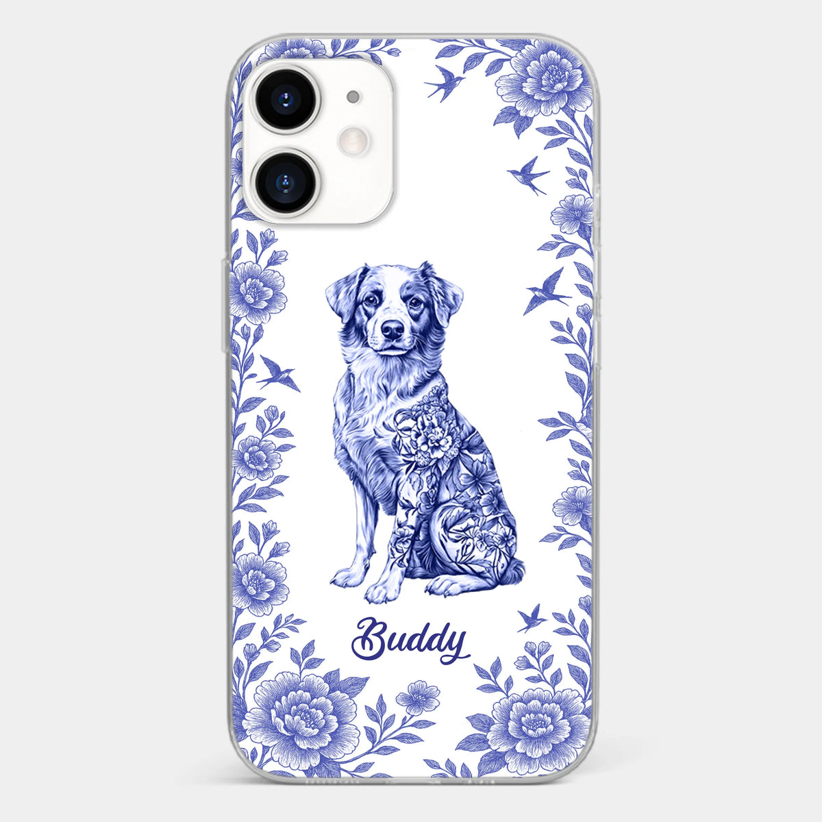 Elegance In Bloom, Love In Fur - Dog Personalized Custom Clear Phone Case - Gift For Pet Owners, Pet Lovers