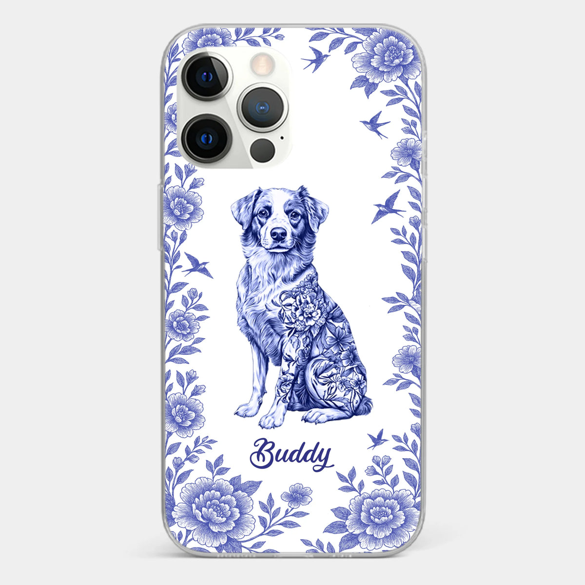 Elegance In Bloom, Love In Fur - Dog Personalized Custom Clear Phone Case - Gift For Pet Owners, Pet Lovers