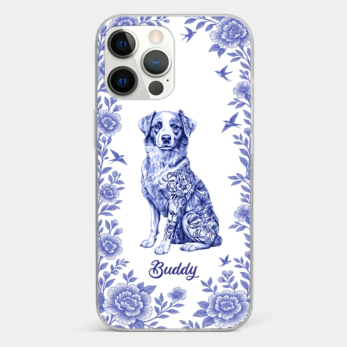 Elegance In Bloom, Love In Fur - Dog Personalized Custom Clear Phone Case - Gift For Pet Owners, Pet Lovers