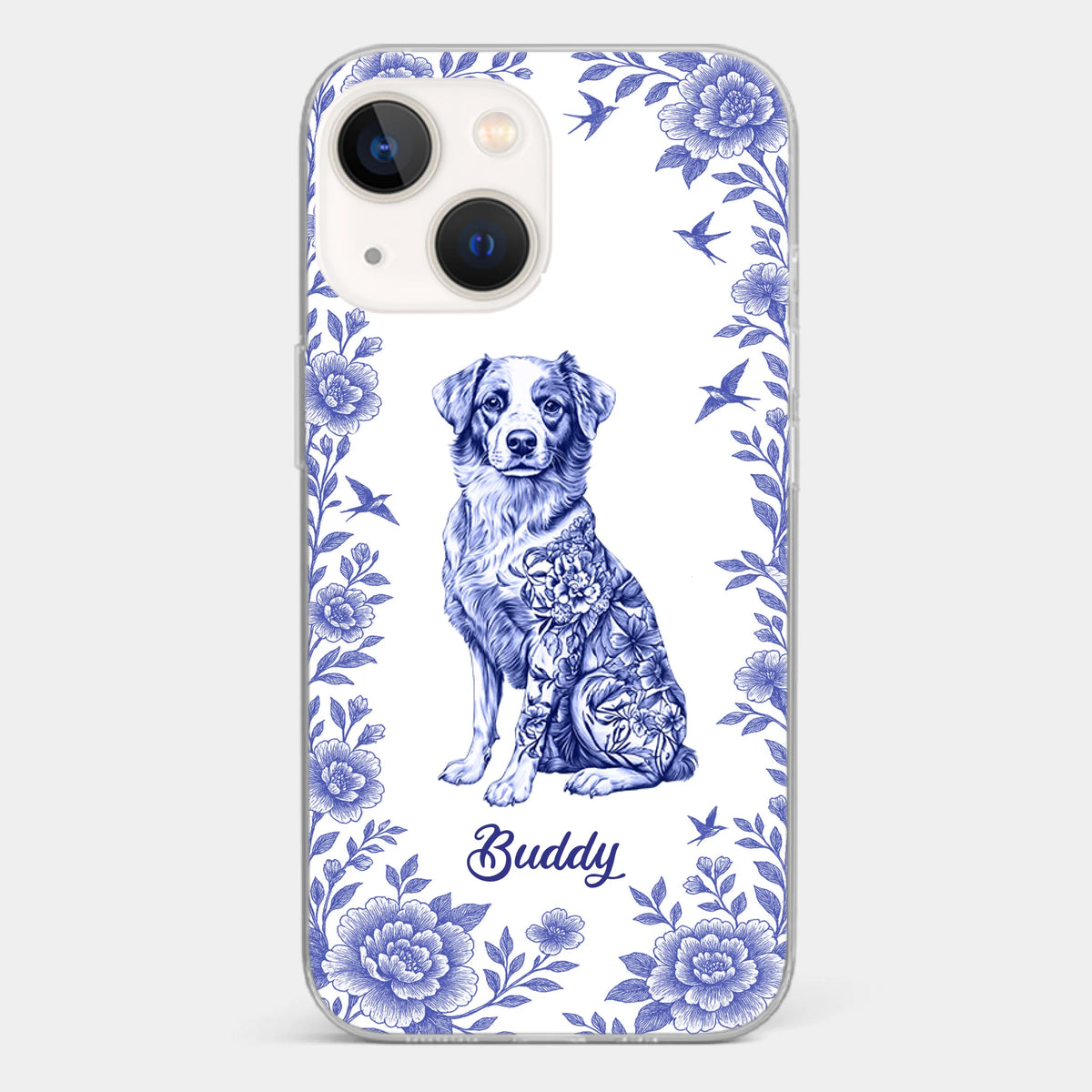 Elegance In Bloom, Love In Fur - Dog Personalized Custom Clear Phone Case - Gift For Pet Owners, Pet Lovers