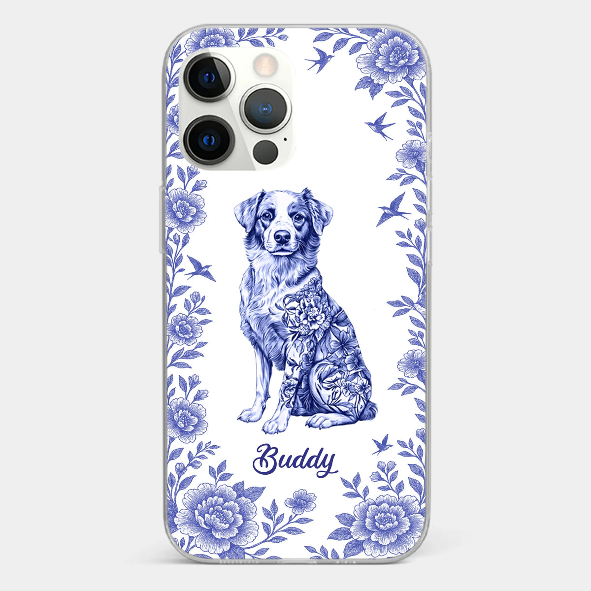 Elegance In Bloom, Love In Fur - Dog Personalized Custom Clear Phone Case - Gift For Pet Owners, Pet Lovers