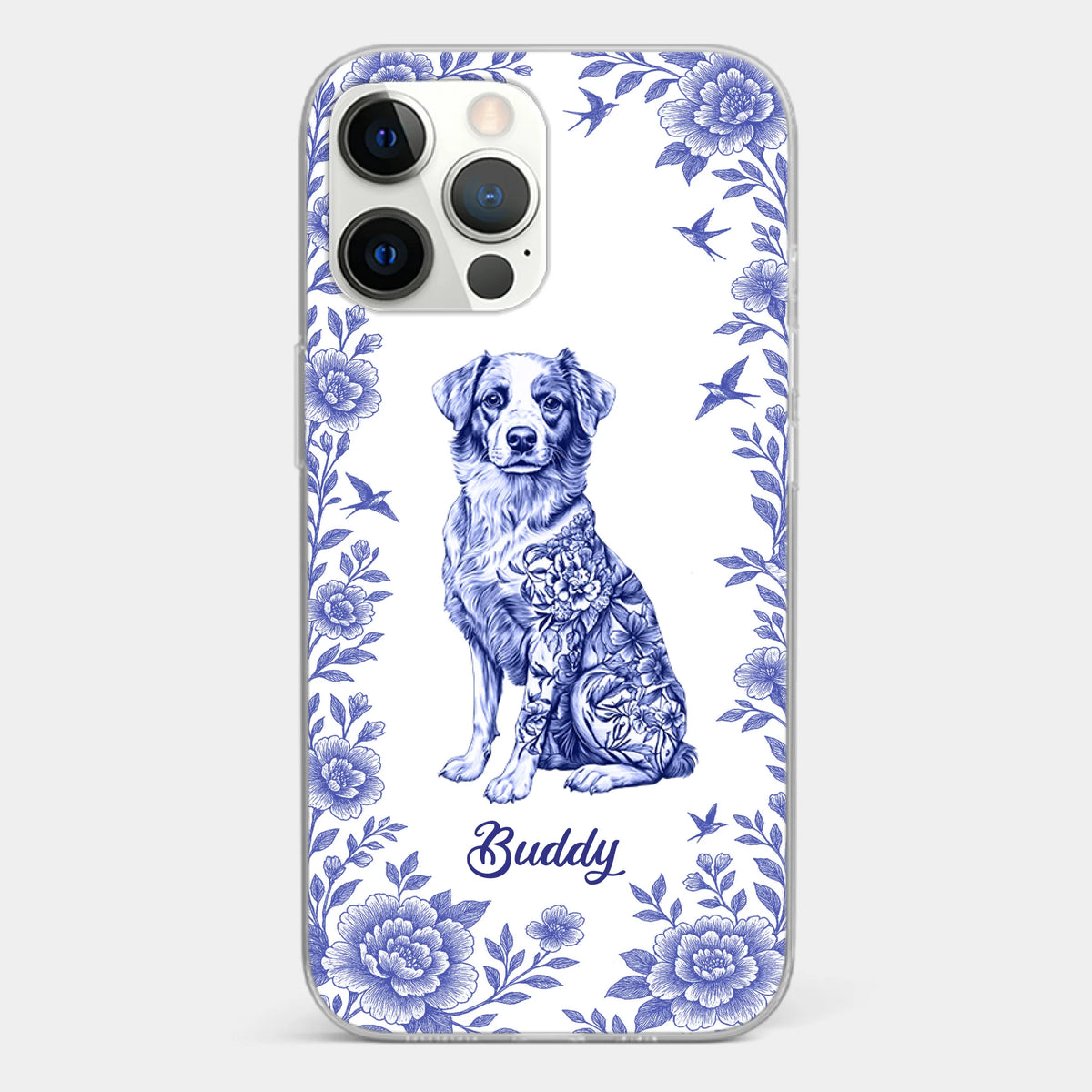 Elegance In Bloom, Love In Fur - Dog Personalized Custom Clear Phone Case - Gift For Pet Owners, Pet Lovers