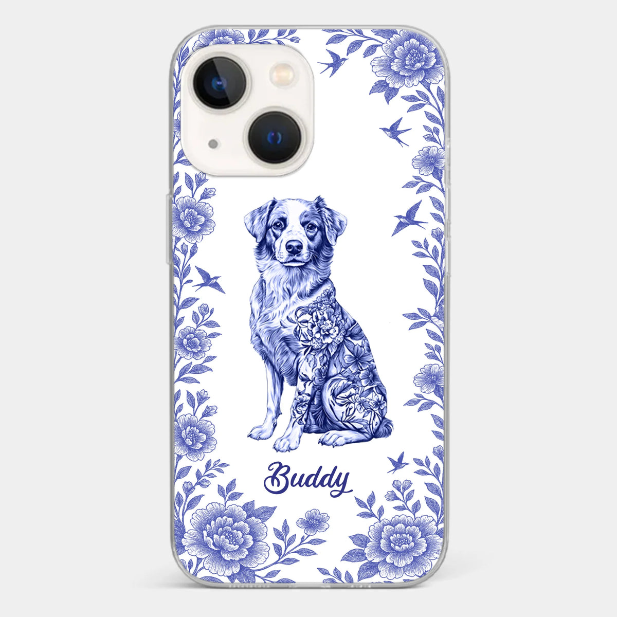 Elegance In Bloom, Love In Fur - Dog Personalized Custom Clear Phone Case - Gift For Pet Owners, Pet Lovers