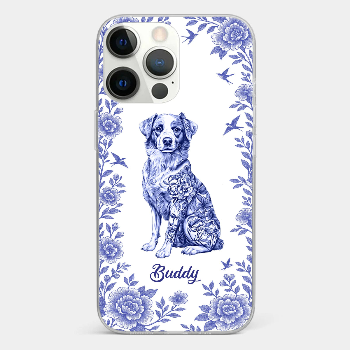 Elegance In Bloom, Love In Fur - Dog Personalized Custom Clear Phone Case - Gift For Pet Owners, Pet Lovers