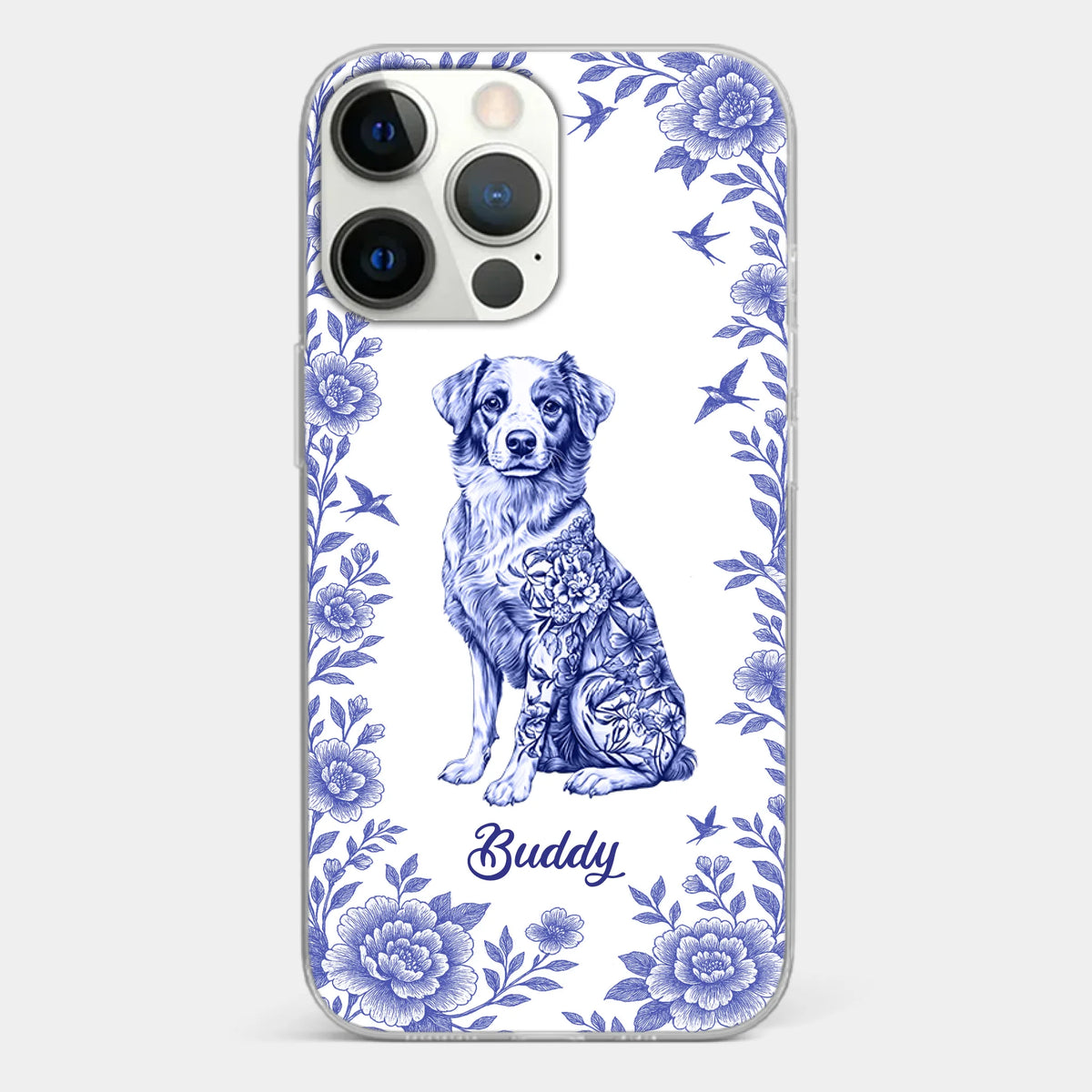 Elegance In Bloom, Love In Fur - Dog Personalized Custom Clear Phone Case - Gift For Pet Owners, Pet Lovers