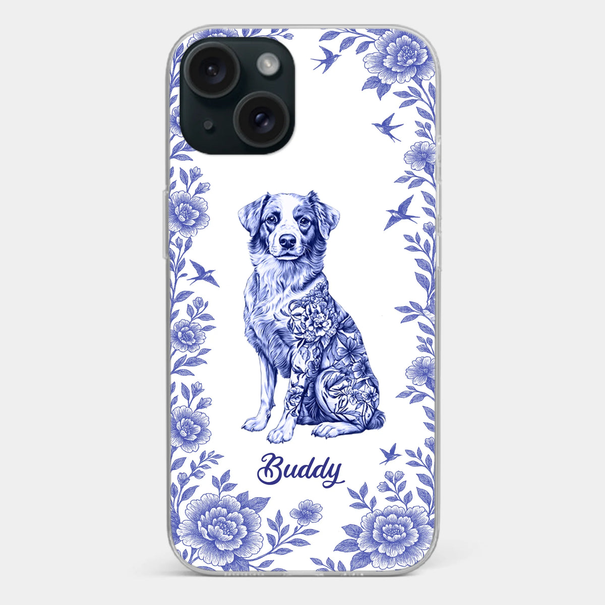 Elegance In Bloom, Love In Fur - Dog Personalized Custom Clear Phone Case - Gift For Pet Owners, Pet Lovers