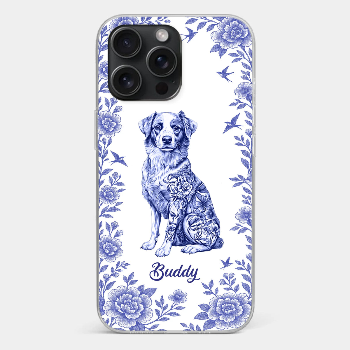 Elegance In Bloom, Love In Fur - Dog Personalized Custom Clear Phone Case - Gift For Pet Owners, Pet Lovers