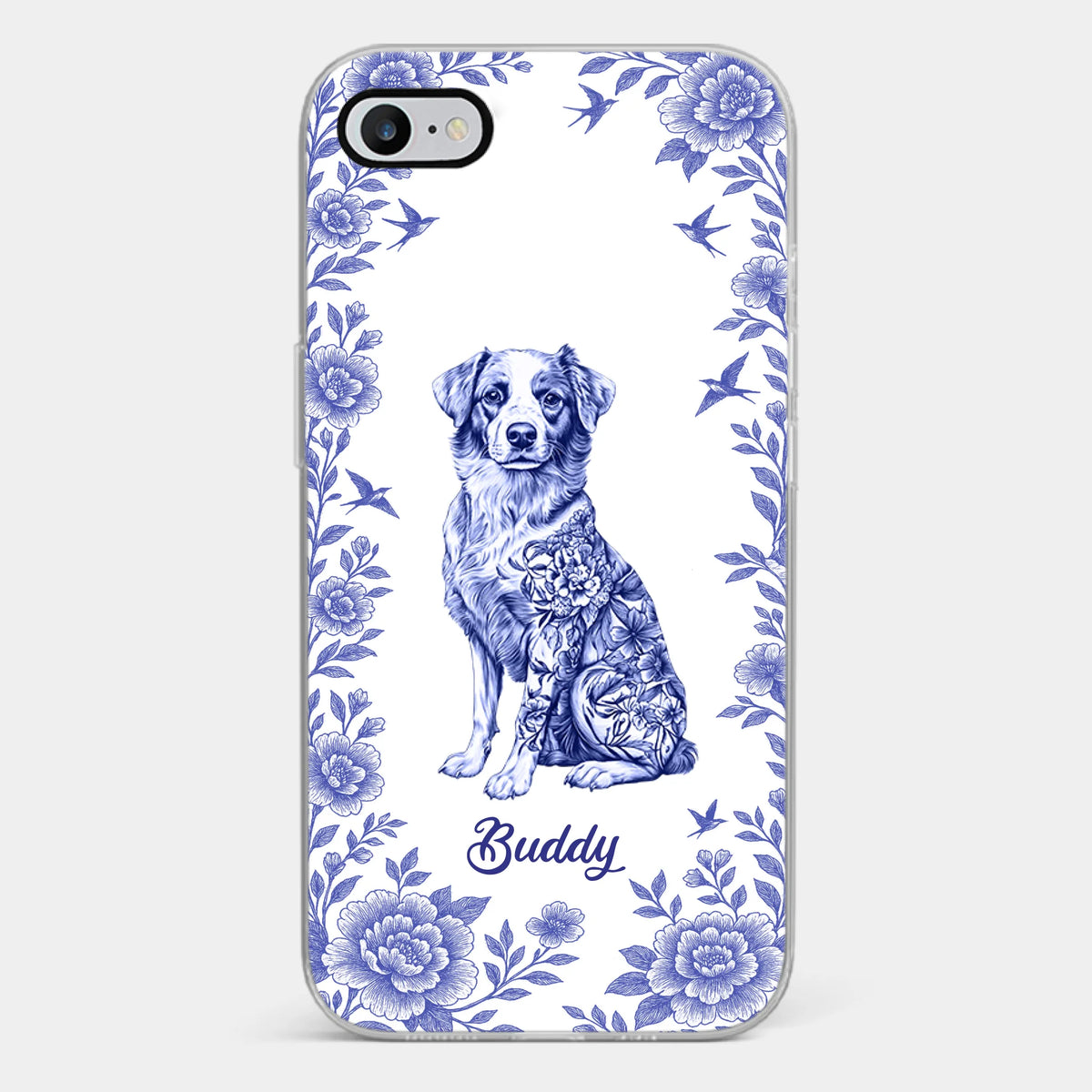 Elegance In Bloom, Love In Fur - Dog Personalized Custom Clear Phone Case - Gift For Pet Owners, Pet Lovers