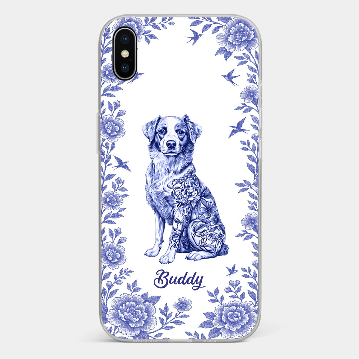 Elegance In Bloom, Love In Fur - Dog Personalized Custom Clear Phone Case - Gift For Pet Owners, Pet Lovers