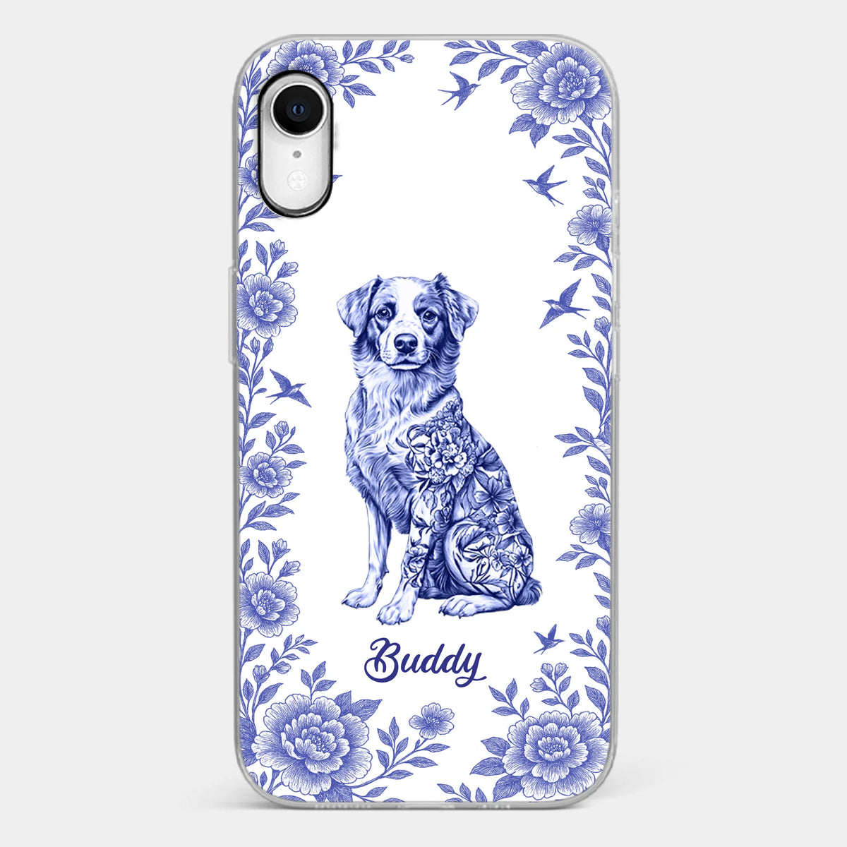 Elegance In Bloom, Love In Fur - Dog Personalized Custom Clear Phone Case - Gift For Pet Owners, Pet Lovers