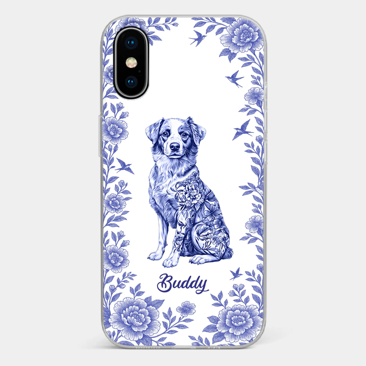 Elegance In Bloom, Love In Fur - Dog Personalized Custom Clear Phone Case - Gift For Pet Owners, Pet Lovers
