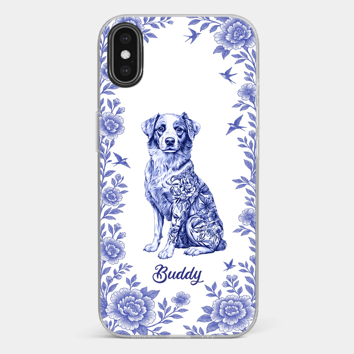 Elegance In Bloom, Love In Fur - Dog Personalized Custom Clear Phone Case - Gift For Pet Owners, Pet Lovers