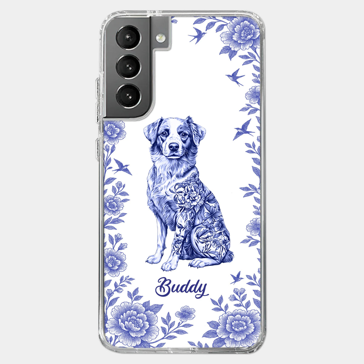 Elegance In Bloom, Love In Fur - Dog Personalized Custom Clear Phone Case - Gift For Pet Owners, Pet Lovers