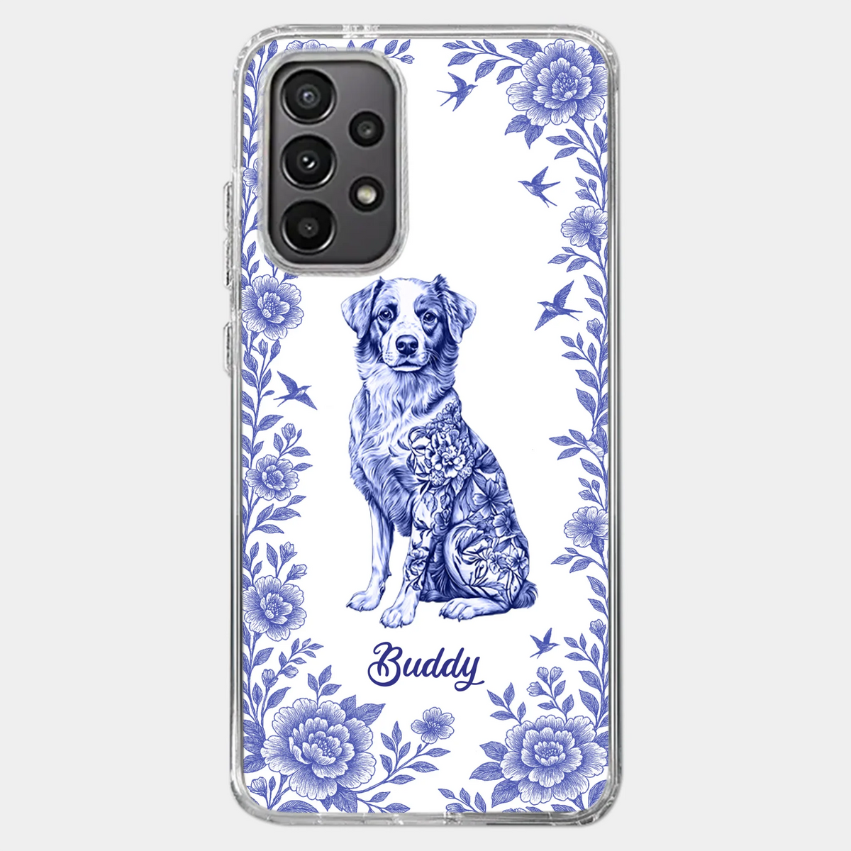 Elegance In Bloom, Love In Fur - Dog Personalized Custom Clear Phone Case - Gift For Pet Owners, Pet Lovers