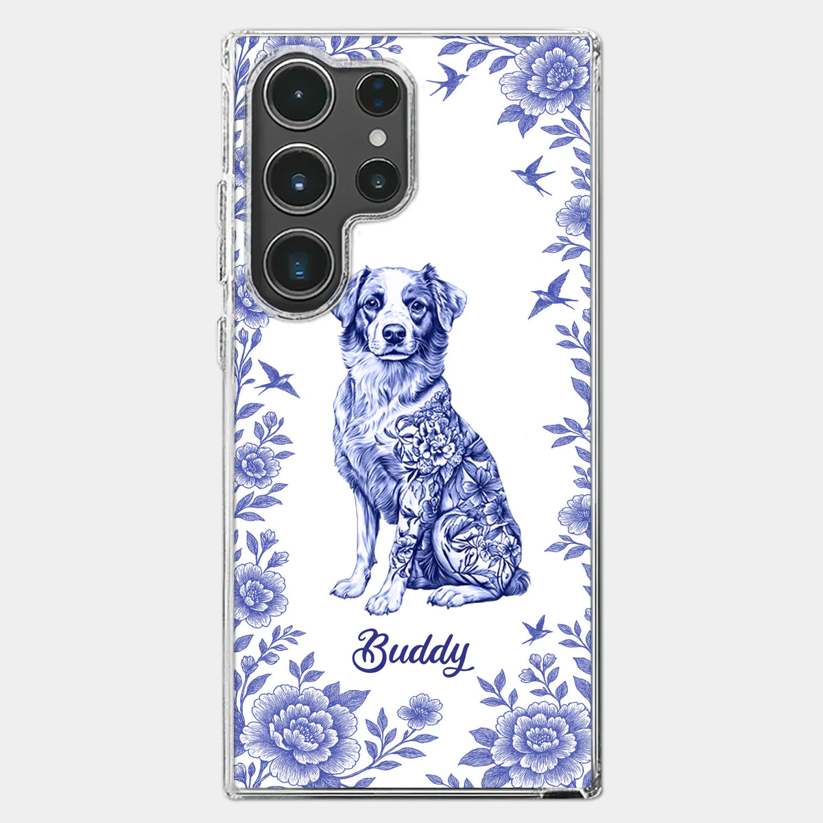 Elegance In Bloom, Love In Fur - Dog Personalized Custom Clear Phone Case - Gift For Pet Owners, Pet Lovers