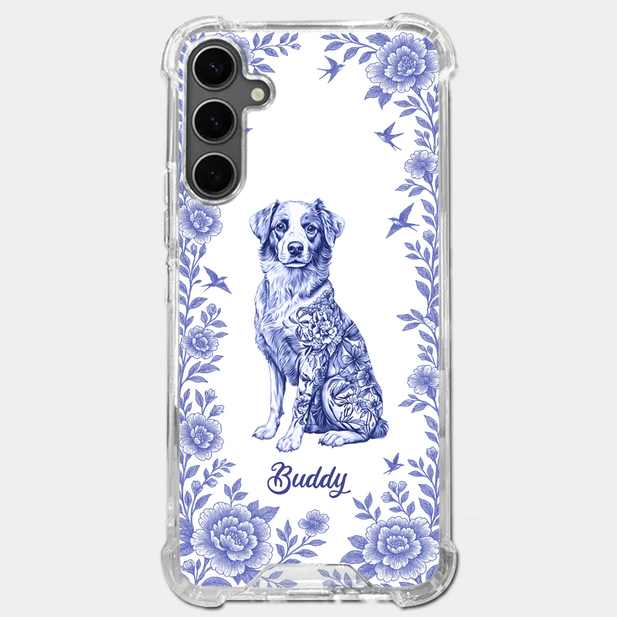 Elegance In Bloom, Love In Fur - Dog Personalized Custom Clear Phone Case - Gift For Pet Owners, Pet Lovers