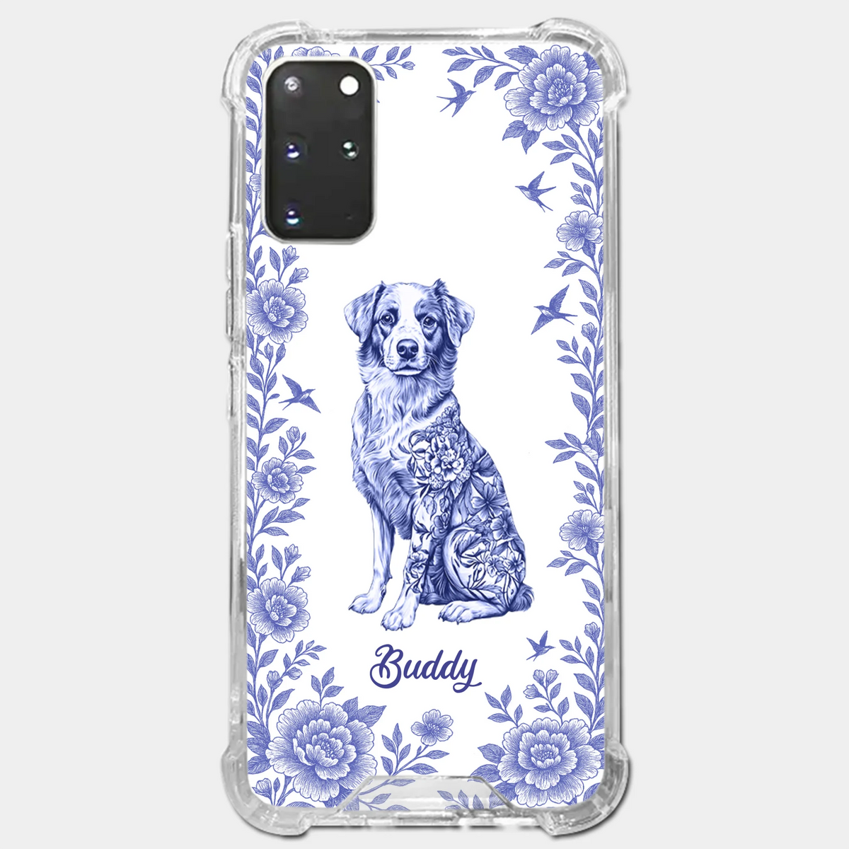 Elegance In Bloom, Love In Fur - Dog Personalized Custom Clear Phone Case - Gift For Pet Owners, Pet Lovers