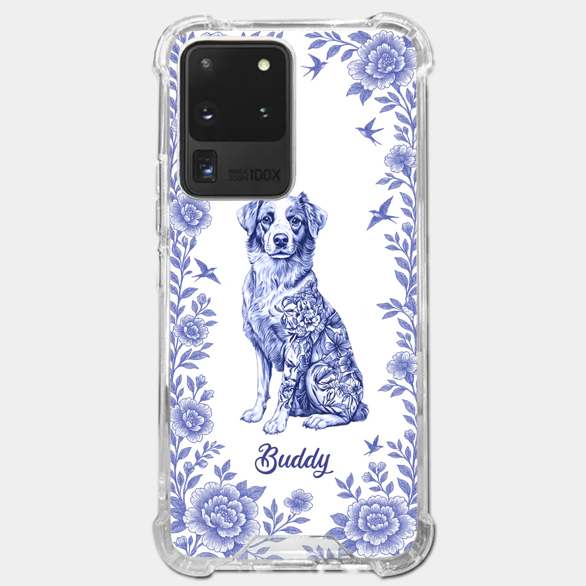 Elegance In Bloom, Love In Fur - Dog Personalized Custom Clear Phone Case - Gift For Pet Owners, Pet Lovers