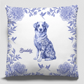 Pawprints Among Petals - Dog Personalized Custom Pillow - Gift For Pet Owners, Pet Lovers
