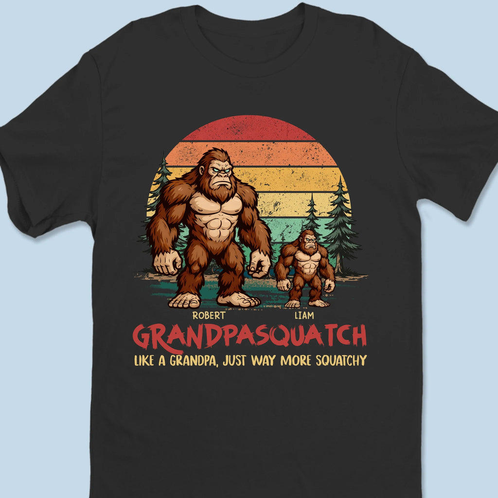 Big Foot, Bigger Heart - Family Personalized Custom Unisex T-shirt, Premium T-shirt, Hoodie - Father's Day, Gift For Dad, Grandpa