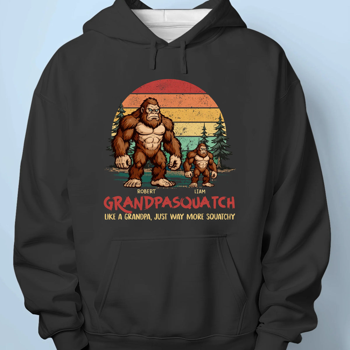 Big Foot, Bigger Heart - Family Personalized Custom Unisex T-shirt, Premium T-shirt, Hoodie - Father's Day, Gift For Dad, Grandpa