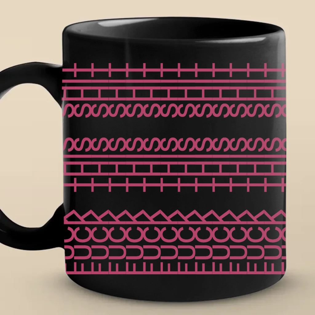 Every Line Has A Rhythm - Friend Black Mug - Gift For Best Friends, Sisters, Family Members, Coworkers