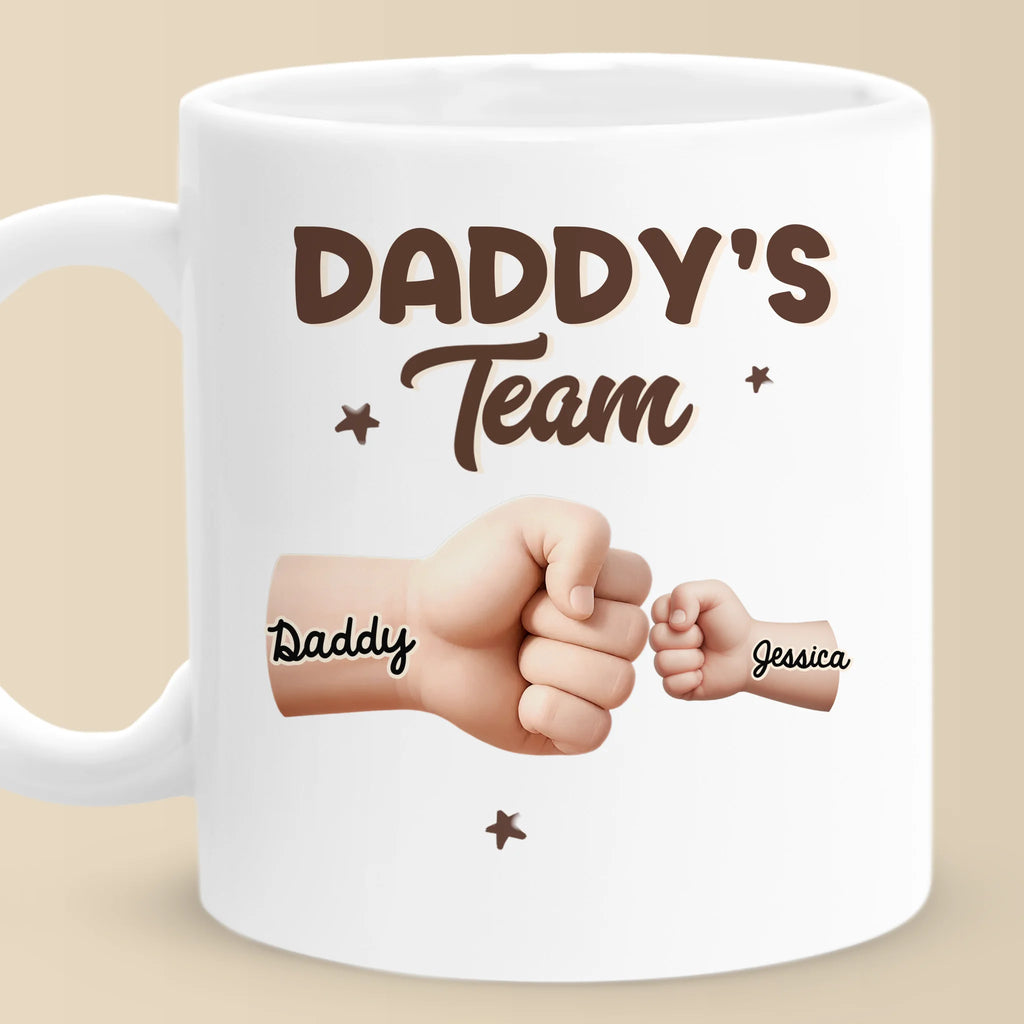 Captain Daddy And His Crew - Family Personalized Custom Mug - Father's Day, Gift For Dad, Grandpa