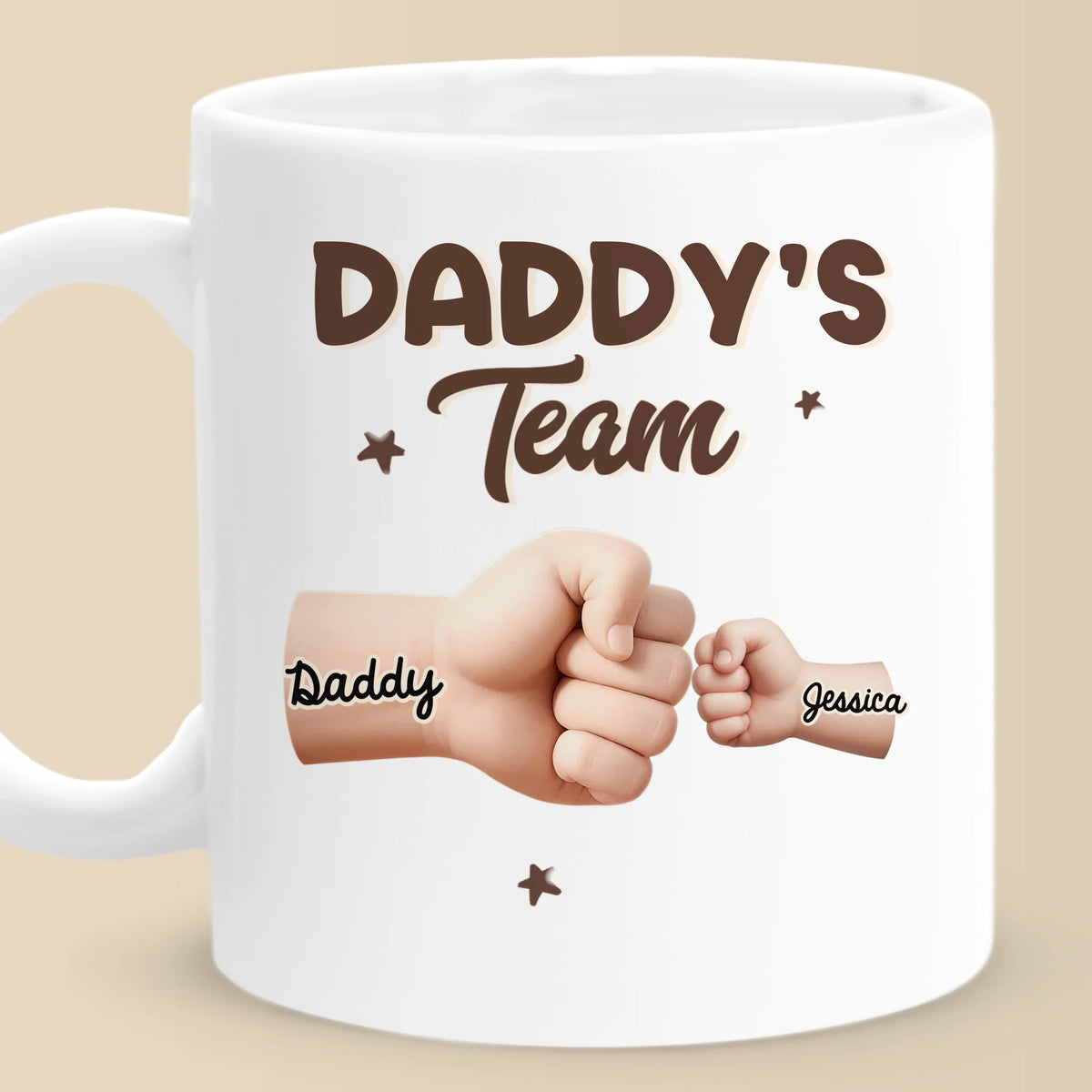 Captain Daddy And His Crew - Family Personalized Custom Mug - Father's Day, Gift For Dad, Grandpa