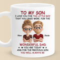 I See The Best Parts Of Me In You - Family Personalized Custom Mug - Father's Day, Gift For Son