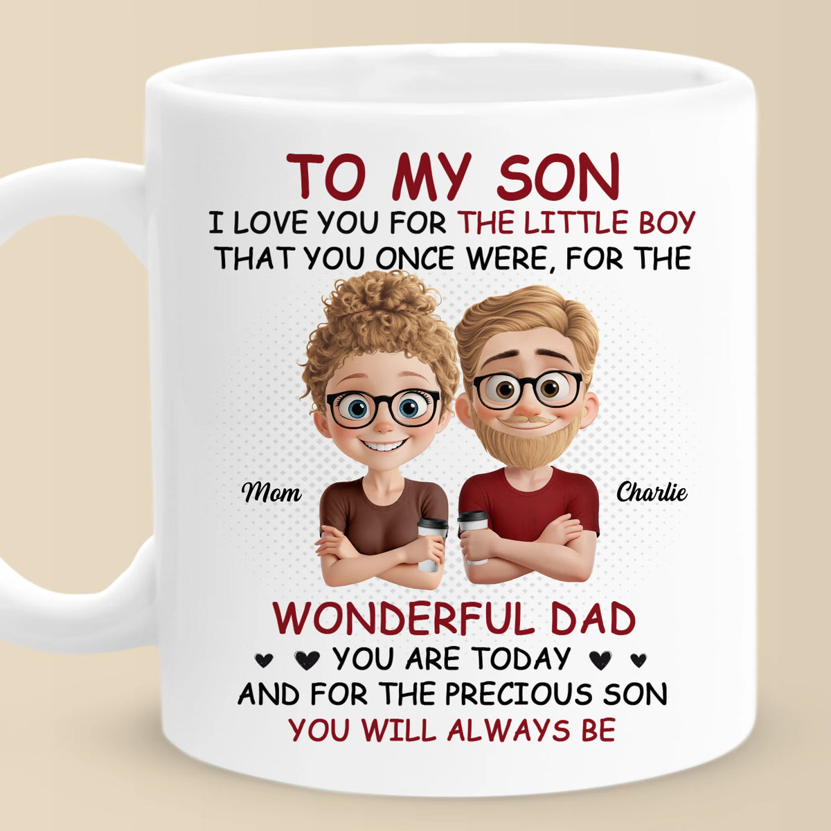 I See The Best Parts Of Me In You - Family Personalized Custom Mug - Father's Day, Gift For Son